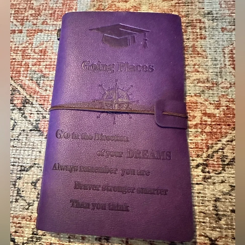 🆕 Graduation Gifts Leather Journal PURPLE